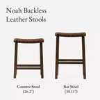 Tabouret de bar sans dossier Maven Lane Noah avec similicuir 30