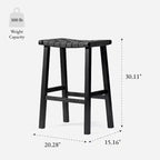 Tabouret de bar sans dossier Maven Lane Noah avec similicuir 30