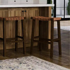 Tabouret de bar sans dossier Maven Lane Noah avec similicuir 30