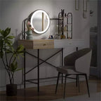 Étagère murale Okak avec tiroir, coiffeuse flottante peu encombrante pour salle de bain/chambre à coucher, installation facile avec supports dissimulés