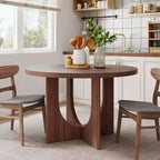 Table de salle à manger ronde Christopher Knight Home Beau Rustic 48 en bois avec pieds croisés