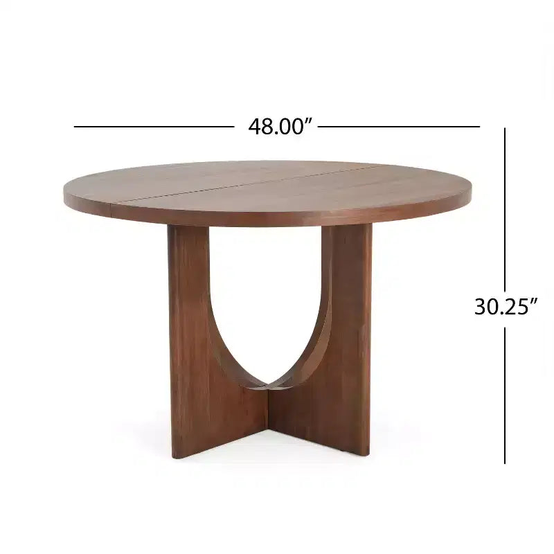Table de salle à manger ronde Christopher Knight Home Beau Rustic 48 en bois avec pieds croisés