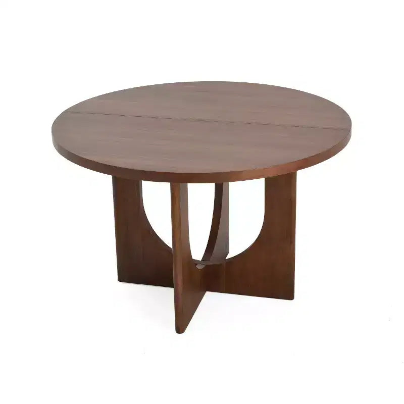 Table de salle à manger ronde Christopher Knight Home Beau Rustic 48 en bois avec pieds croisés