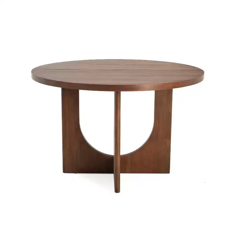 Table de salle à manger ronde Christopher Knight Home Beau Rustic 48 en bois avec pieds croisés