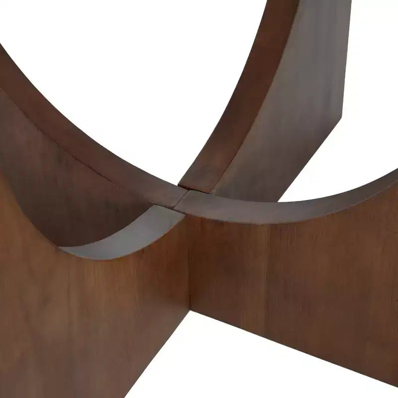 Table de salle à manger ronde Christopher Knight Home Beau Rustic 48 en bois avec pieds croisés