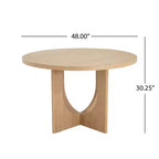 Table de salle à manger ronde Christopher Knight Home Beau Rustic 48 en bois avec pieds croisés