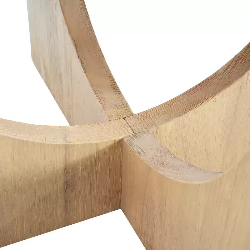 Table de salle à manger ronde Christopher Knight Home Beau Rustic 48 en bois avec pieds croisés