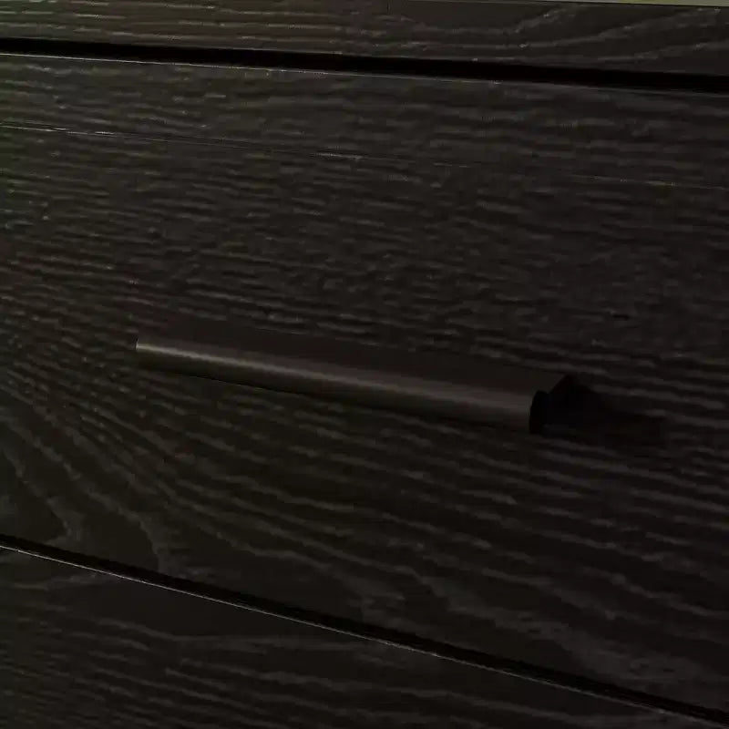 Meuble TV Contemporain Noir Famapy avec Étagères et Tiroirs Famapy - Option de Rangement Chic pour Espaces Multimédias Domestiques