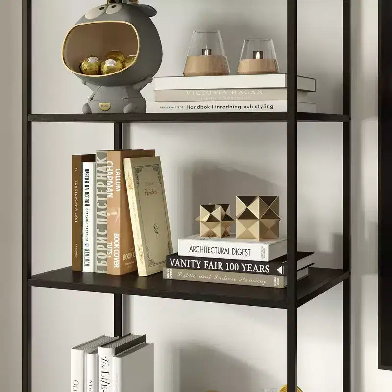 Meuble TV Contemporain Noir Famapy avec Étagères et Tiroirs Famapy - Option de Rangement Chic pour Espaces Multimédias Domestiques