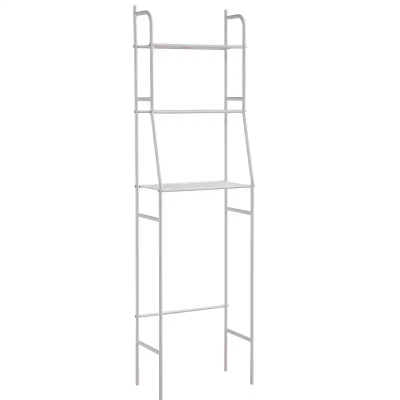 Étagère de rangement gain de place de salle de bain 3 niveaux au-dessus des toilettes 65 po, blanche