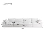 Canapé Modulaire Cloud avec Coussin Épais 160, Canapé Convertible à Assise Profonde (4 Places)