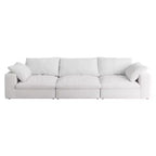 Canapé sectionnel modulaire surdimensionné Cloud, canapé 3 places rembourré en plumes de 120 cm pour salon, canapés minimalistes à assise large et profonde