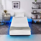 Lit Flottant Double Karl Home avec Station de Recharge USB et Lumière LED