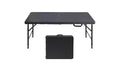 Acekool 4FT Folding Table with Handle, Heavy Duty Portable Plastic Table with 300 lbs Capacity, Waterproof, Anti-Slip Feet, Easy Storage