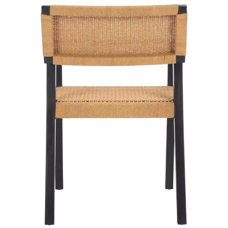 Chaise de salle à manger en corde tressée Jolene - DCH1015 - Noir/Naturel - Safavieh