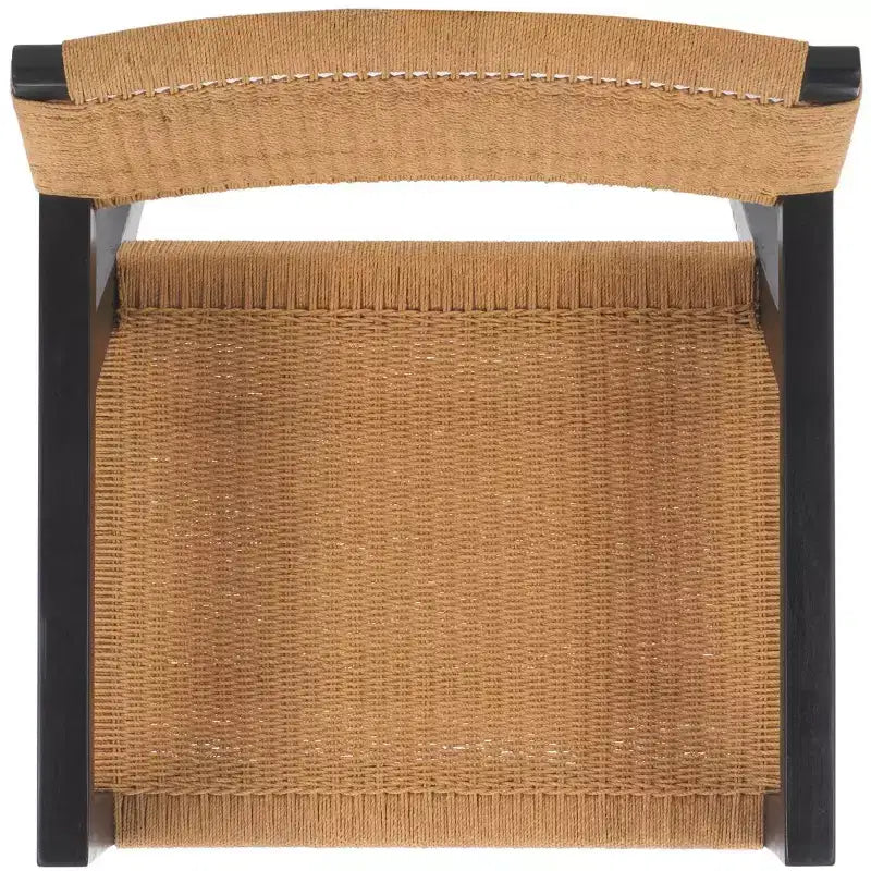 Chaise de salle à manger en corde tressée Jolene - DCH1015 - Noir/Naturel - Safavieh