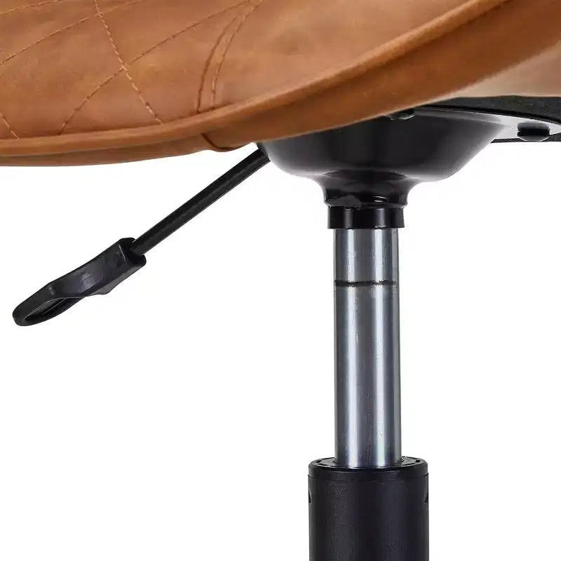 VECELO Tabouret de Bar en Similicuir Hauteur Comptoir avec Pieds en Métal et Repose-Pieds, Marron