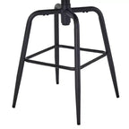 VECELO Tabouret de Bar en Similicuir Hauteur Comptoir avec Pieds en Métal et Repose-Pieds, Marron