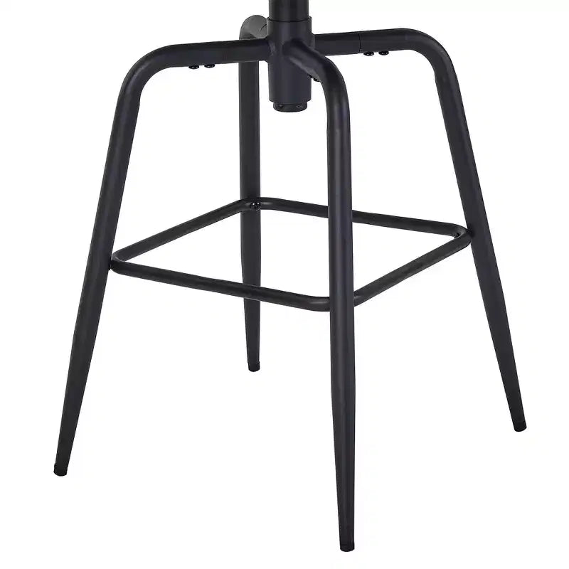 VECELO Tabouret de Bar en Similicuir Hauteur Comptoir avec Pieds en Métal et Repose-Pieds, Marron