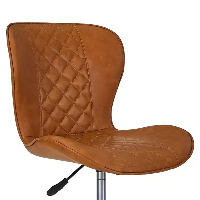 VECELO Tabouret de Bar en Similicuir Hauteur Comptoir avec Pieds en Métal et Repose-Pieds, Marron