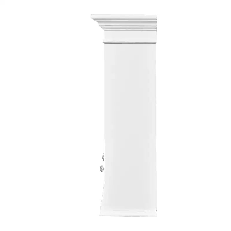 Armoire à pharmacie 40W avec miroir, meuble de rangement de salle de bain avec étagères réglables et portes vitrées, armoire miroir murale, blanc - ModernLuxe