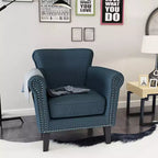 Fauteuil club contemporain en tissu Brice Christopher Knight Home avec clous décoratifs
