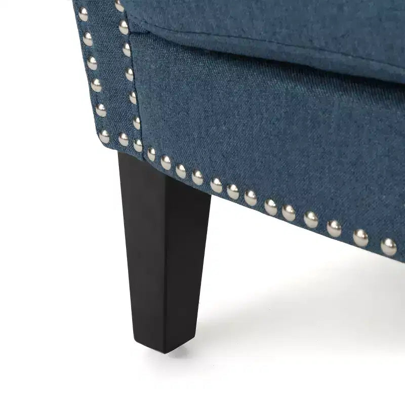 Fauteuil club contemporain en tissu Brice Christopher Knight Home avec clous décoratifs