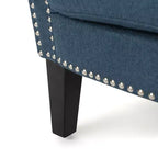 Fauteuil club contemporain en tissu Brice Christopher Knight Home avec clous décoratifs