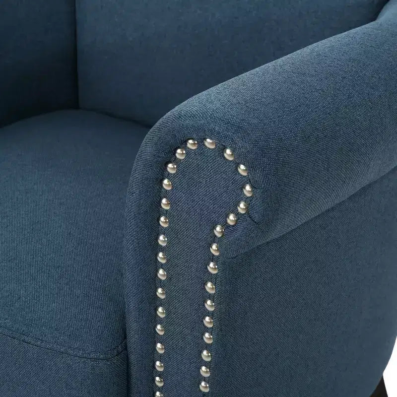 Fauteuil club contemporain en tissu Brice Christopher Knight Home avec clous décoratifs