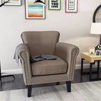 Fauteuil club contemporain en tissu Brice Christopher Knight Home avec clous décoratifs