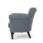 Fauteuil club contemporain en tissu Brice Christopher Knight Home avec clous décoratifs