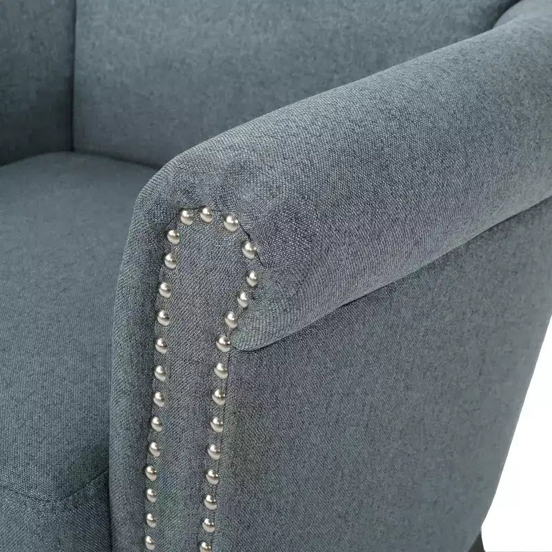 Fauteuil club contemporain en tissu Brice Christopher Knight Home avec clous décoratifs