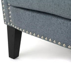 Fauteuil club contemporain en tissu Brice Christopher Knight Home avec clous décoratifs