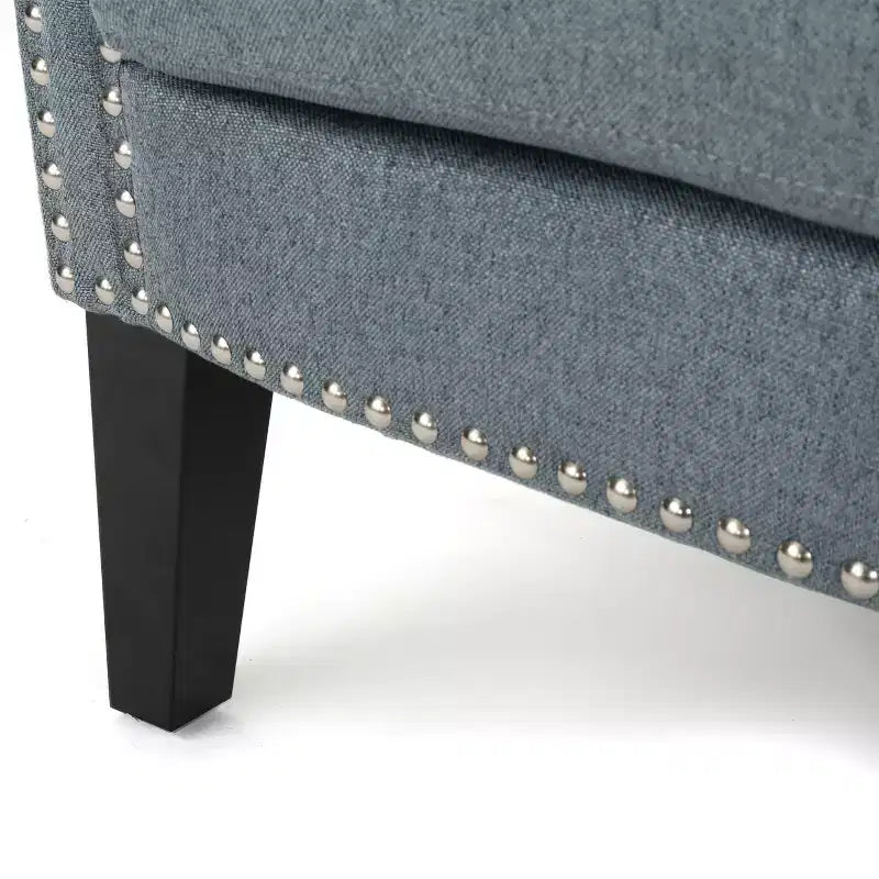 Fauteuil club contemporain en tissu Brice Christopher Knight Home avec clous décoratifs