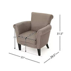 Fauteuil club contemporain en tissu Brice Christopher Knight Home avec clous décoratifs