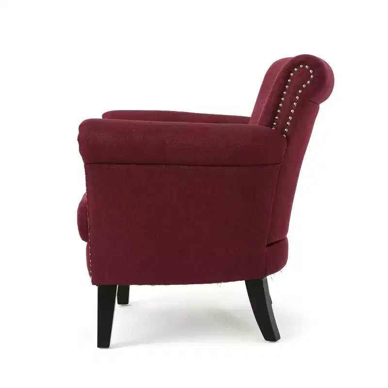 Fauteuil club contemporain en tissu Brice Christopher Knight Home avec clous décoratifs