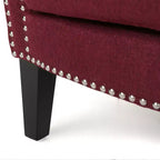 Fauteuil club contemporain en tissu Brice Christopher Knight Home avec clous décoratifs
