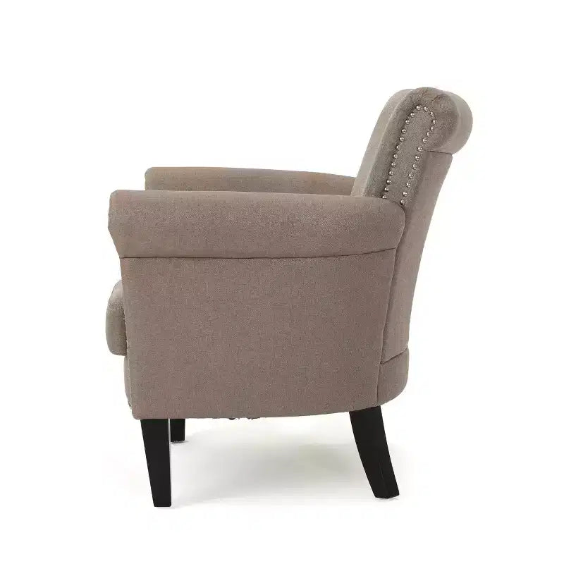 Fauteuil club contemporain en tissu Brice Christopher Knight Home avec clous décoratifs