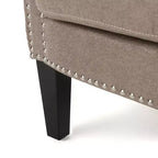 Fauteuil club contemporain en tissu Brice Christopher Knight Home avec clous décoratifs