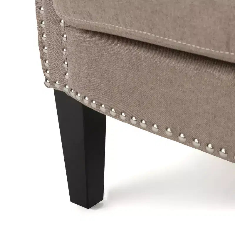 Fauteuil club contemporain en tissu Brice Christopher Knight Home avec clous décoratifs