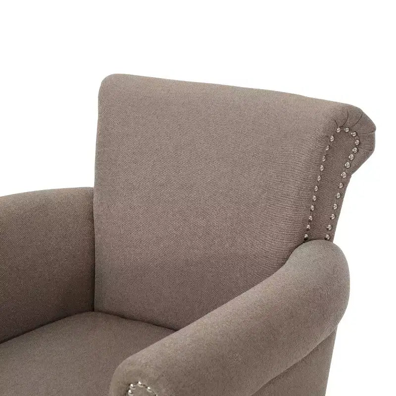 Fauteuil club contemporain en tissu Brice Christopher Knight Home avec clous décoratifs