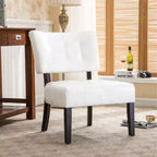 Fauteuil d'appoint moderne Okak, fauteuil d'appoint touffeté en boucle Movile avec assise surdimensionnée pour salon, chambre, appartement