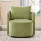 Fauteuil pivotant moderne Okak 360°, fauteuil baquet pivotant de 76 cm, fauteuil canapé rembourré avec design incurvé pour salon, chambre à coucher