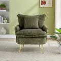 Okak Modern Accent Chair, 30.31 Inch Single Chair, Coarse Corduroy Fabric, Suitable for Apartment Office Living Room