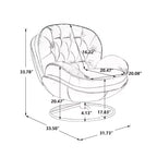 Fauteuils d'appoint modernes Okak pour chambre à coucher avec pouf, fauteuil de loisirs avec siège rembourré