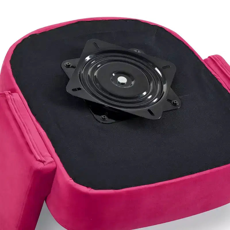 Fauteuils d'appoint pivotants modernes Okak pour chambre à coucher, fauteuils d'appoint ronds en velours rembourré, fauteuil pivotant confortable à 360 degrés avec dossier ouvert