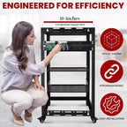 Pyle Armoire réseau ouverte 20U - Rack en acier robuste pour serveurs et équipement audiovisuel (PLRS20UW) - Noir