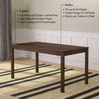 Now Furniture Table à manger en bois 60 pour 4, Table de cuisine rectangulaire