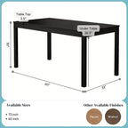 Now Furniture Table à manger en bois 60 pour 4, Table de cuisine rectangulaire