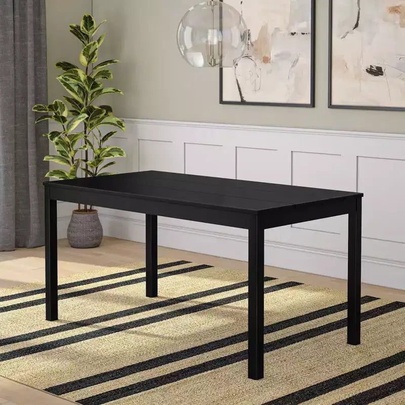 Now Furniture Table à manger en bois 60 pour 4, Table de cuisine rectangulaire